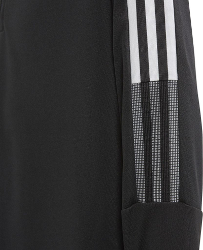 Bluzë trajnimi për fëmijë Adidas Tiro 21 Youth, AEROREADY, mëngë të gjata, e zezë