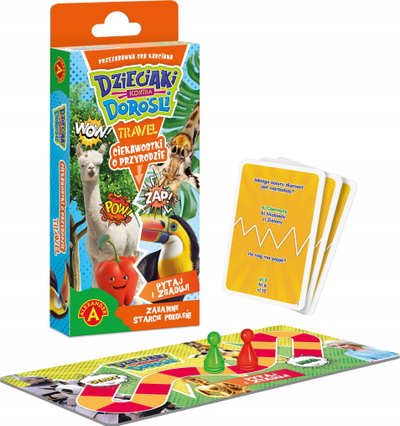 Loje tavoline Kids vs Adults Nature Facts Travel, per familje, 8+ vjec, shume ngjyra