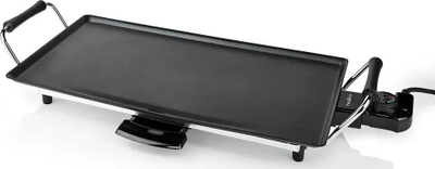Grill elektrik tavoline Nedis Teppanyaki, 47.5cm x 26.5cm, me veshje jo ngjitëse, ngjyrë e zezë