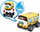 Lodër autobus shkolle BB Junior My 1st Soft, prej tekstili të butë, me mekanizëm pull back, i verdhë