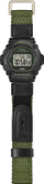 Orë dore Casio W-219HB-3AVEF, digjitale, e zezë me jeshile