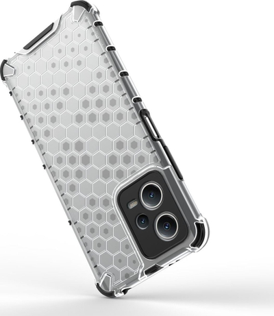 Kapak telefoni Hurtel Honeycomb për Xiaomi Redmi Note 12 5G Poco X5 5G, i fortë, i zi