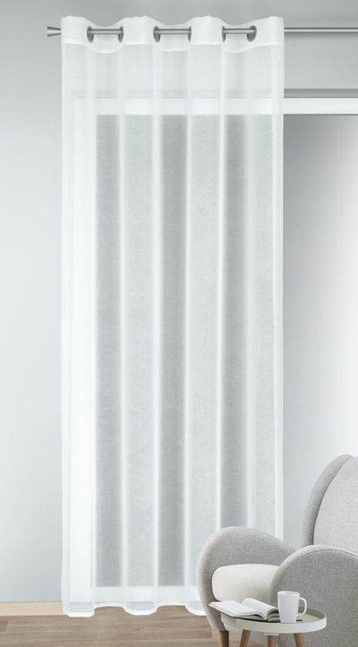 Perde me unaza Albani Jake, 135 x 245 cm, e bardhë