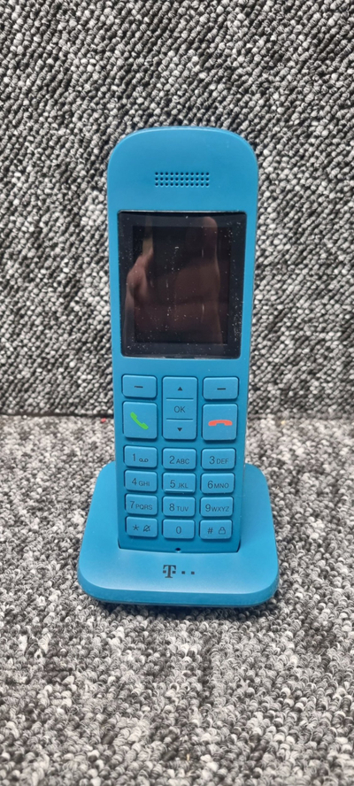 Telefon pa tela DECT Telekom Speedphone 12, ekran 5 cm, memorie 100 kontakte, petrol