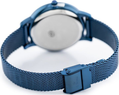 Ora G.Rossi Quartz Classic, analoge, me rrip lëkure, blu e errët