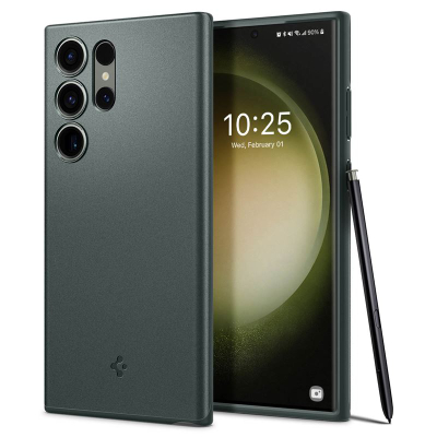 Mbështjellës për Samsung Galaxy S23 Ultra Spigen Thin Fit, i gjelbër