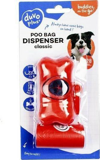 Dispenser qese higjienike për qen Duvo+, 2x20 copë, Classic Bone