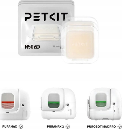 Dezodorant zëvendësues për tualet mace Petkit N50, set 3 copë, aromë e freskët