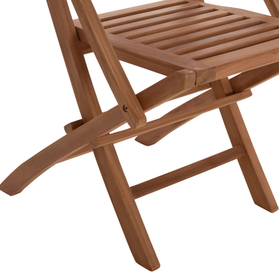 Karrige ngrënie palosëse CRANDER HM6377, dru teak, 53x63x90 cm, ngjyrë natyrale