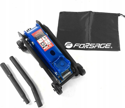 Krik hidraulik dyshemeje Forsage FROG 2.5T, kapacitet 2.5 ton, për SUV dhe furgona, blu e zezë