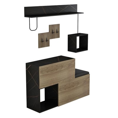 Set paradhomë Cerb 120x20x72Hcm (HM8957.12), zezë