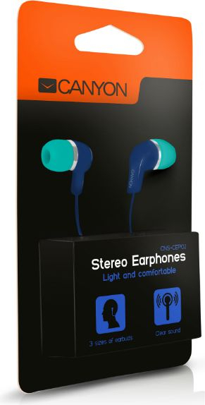 Kufje in ear Canyon CNS CEPM02GBL, me mikrofon, me kabllo, jeshile blu