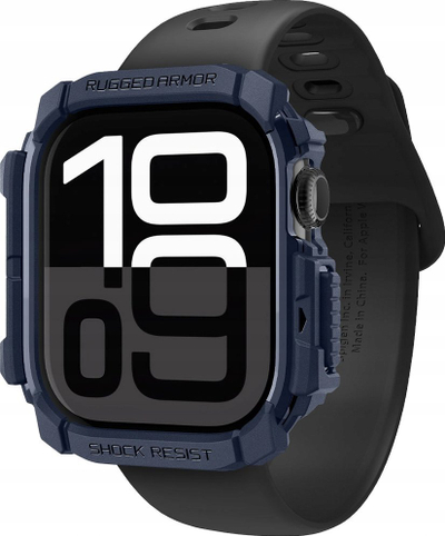 Kapele mbrojtëse Spigen Rugged Armor për Apple Watch 10 42mm, blu marinë