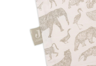 Thes gjumi muslin 70cm Animals Olive Green
