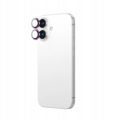 Mbrojtëse lentesh Amazingthing AR Aluminum, për iPhone 16 16 Plus, xham mbrojtës, rozë