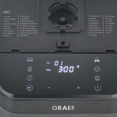 Машина за леб Graef BA806EU, нелеплива обвивка, тајмер функција, сива
