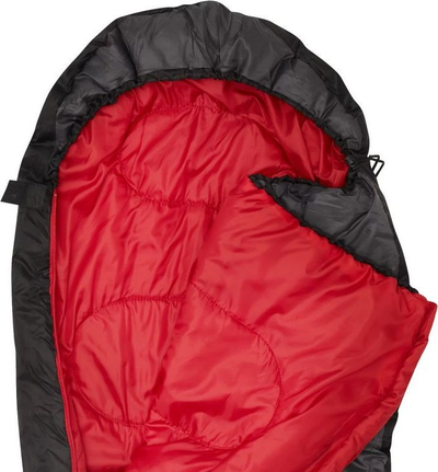 Qese fjetjeje Campus Kjerag 250 Left, 220cm, formë mumje, e zezë e kuqe