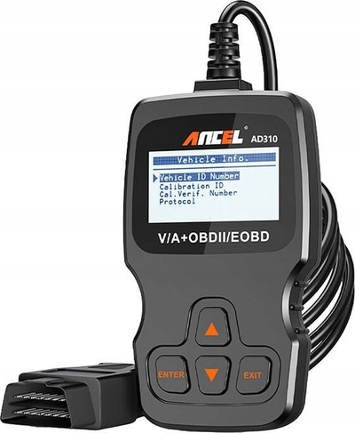 Skaner diagnostikues OBD2 Ancel AD310 AC103, ekran LCD, dizajn kompakt, portokalli