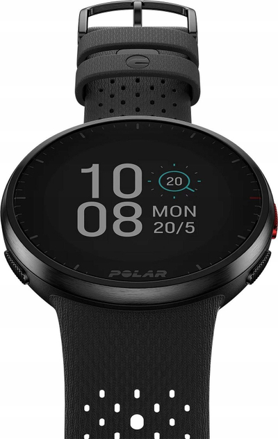 Orë sportive Polar Pacer Pro, set me Polar H10, me GPS, që s’i hyn uji deri në 50 m, e zezë