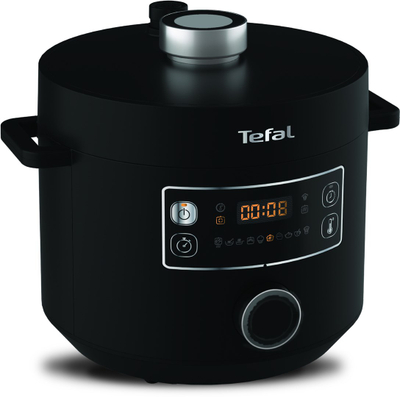 Tenxhere multifunksionale Tefal CY7548 Turbo Cuisine, elektrike me presion, 10 programe automatike, inox