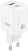 Karikues m’uri XO CE36, 45W PD GaN, 1x USB‑C 1x USB‑A, i bardhë