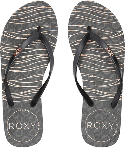 Papuçe Roxy VIVA STAMP II, të zeza
