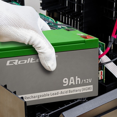 UPS Qoltec 53031, 12V 9Ah, plastik, i zi
