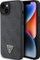 Këllëf telefoni Guess 4G Logo për iPhone 15, imitacion lëkure, i zi