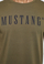 Bluzë burra MUSTANG me logo, pambuk organik, prerje regular, jeshile e errët