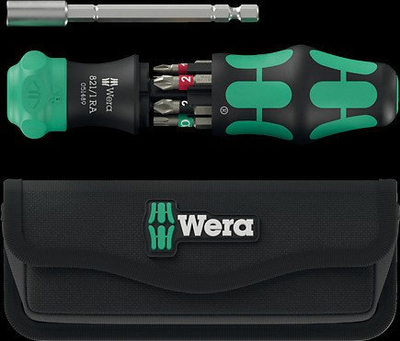 Set kaçavidash Wera Kraftform Kompakt 28 RA, 6 copa, me çantë, jeshile