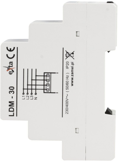 Tregues trefazor tensioni Zamel LDM30, 195–245V, modular, gri