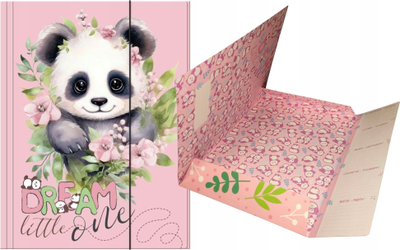 Досие со еластик Derform Panda, A4, многуобојно