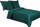 Set shtrati Homla Gold Satin, 5 copë, 160x200 cm, jeshile