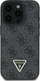 Mbështjellës telefoni Guess Leather Logo Rhinestone Crossbody për iPhone 16 Pro Max 6.9", me rrip, i zi