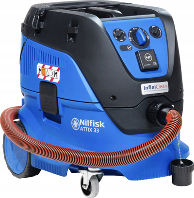 Fshesë industriale Nilfisk Attix 33-2M IC, 1400W, depozitë 30L, blu