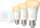 Set ndriçimi smart Philips Hue Starter Kit, 3x llambë E27 8.5W WA BT, bridge dhe switch, e bardhë
