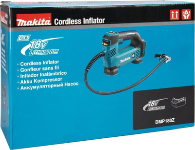Kompresor ajri Makita DMP180Z, 12 L/min, bateri 18V LXT, blu