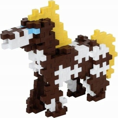 Set ndërtimi Plus Plus Basic Horse with Carriage, 360 pjesë, 5 12 vjeç, shumëngjyrësh