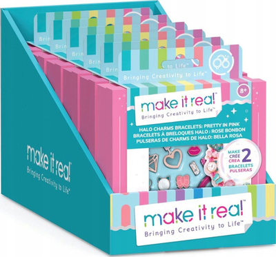 Set byzylykësh Make It Real Halo Charm Bracelets Mini Box Pretty in Pink, kreativ, për fëmijë, rozë