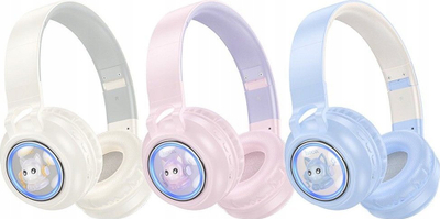 Kufje wireless Hoco W50, Bluetooth, RGB, blu