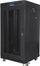 Kabinet rack 19" Lanberg FF01, 22U, 600x600 mm, derë me rrjetë, i zi