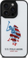 Mbajtëse telefoni US Polo Leather Big DH American Flag, për iPhone 15 Pro Max 6.7", e bardhë