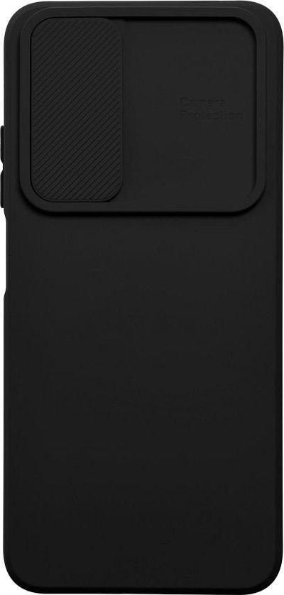 Kapak telefoni Xiaomi Redmi 13C, silikoni, me kapak rrëshqitës te kamera, i zi