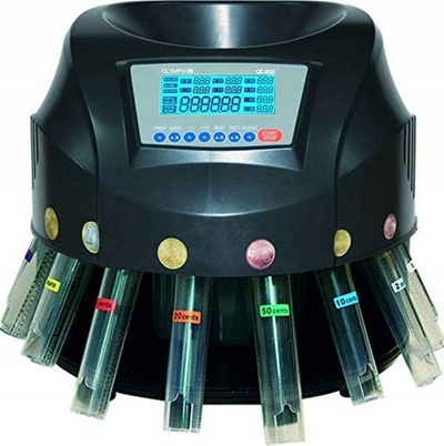 Машина за броење монети Olympia CC 202, 200 монети во минута, LCD екран, црна
