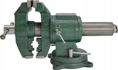 Мултифункционална менгема Awtools 5\"/125 mm, ротирачка основа 360°, леано железен труп, сина