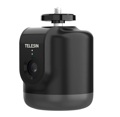 Kokë rrotulluese inteligjente TELESIN Tripod, ndjekje automatike, për kamera aksioni, e zezë