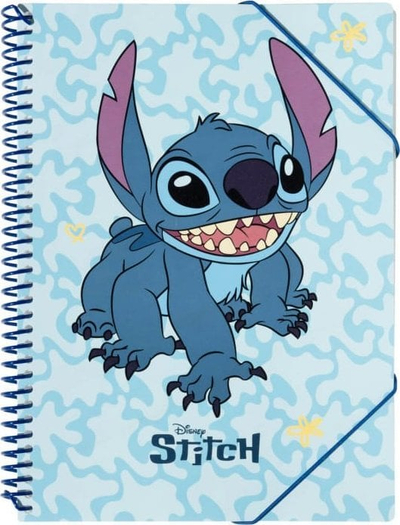 Dosje Disney Stitch, A4, 30 xhepa transparentë, me goma