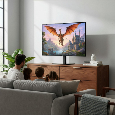 Stativ universal TV Maclean MC 132, për 32–55\", deri 35 kg, i zi