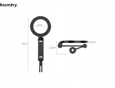 Adapter MagSafe për smartphone Telesin, për GoPro, metalik, i zi