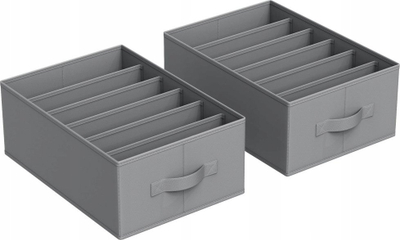 Set organizues gardërobe OSKAR, 30x42x17cm, 2 copë, gri